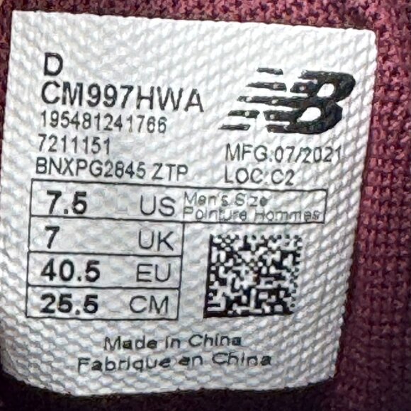 New Balance 997H 'Burgundy Emerald' - Picture 10 of 11